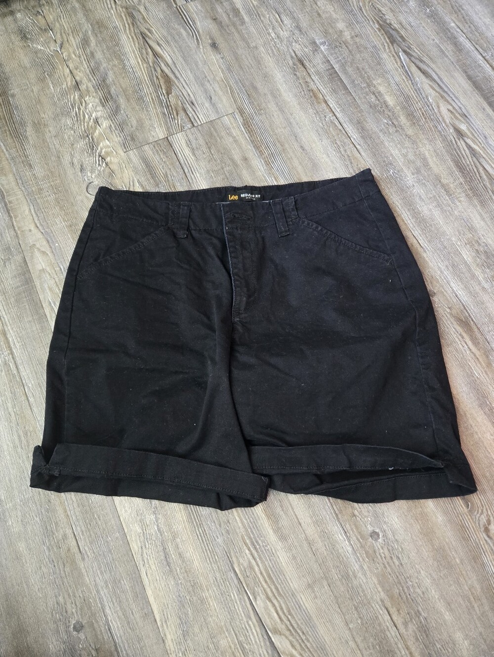 Lee Womens Black Casual Chino Shorts
